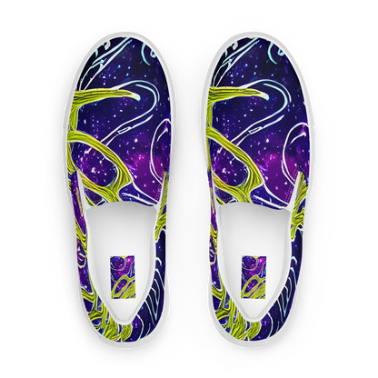 Men's Slip-On Canvas Shoes - Celestial Scribbles