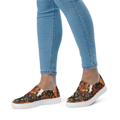 Women's Slip-On Canvas Shoes - Bosschaert's Nebula