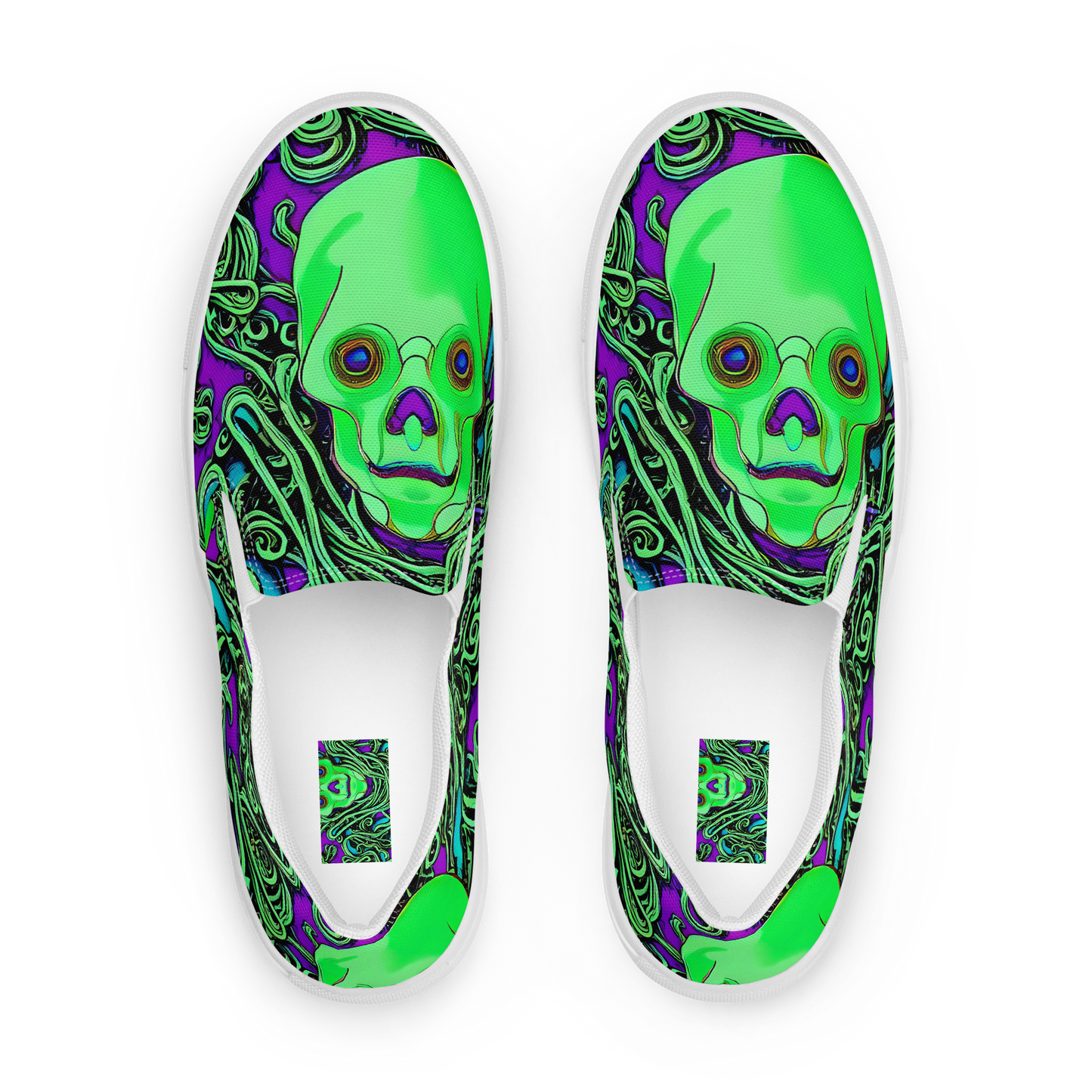 Men's Slip-On Canvas Shoes - Ghostly Labyrinth