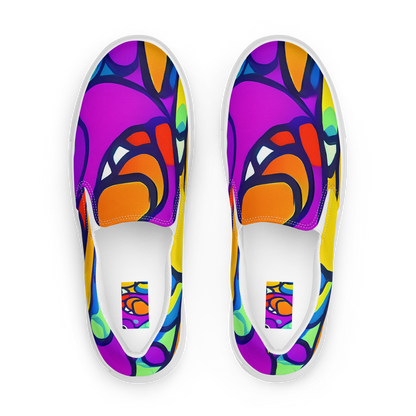 Women's Slip-On Canvas Shoes - Kaleido Fish