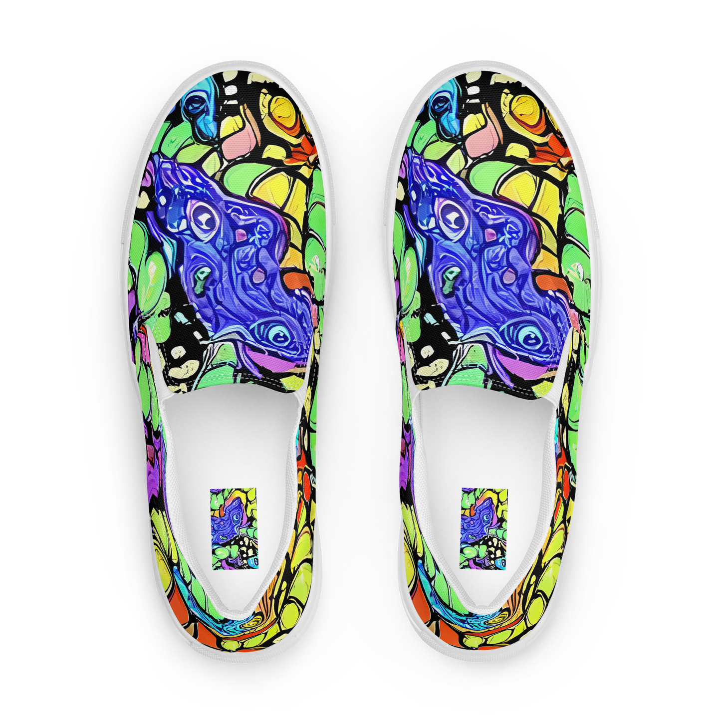 Men's Slip-On Canvas Shoes - Frostwork Fantasy