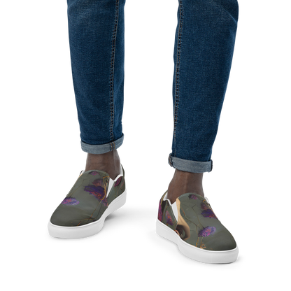 Men's Slip-On Canvas Shoes - Ethereal Bloom