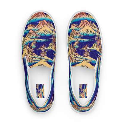 Men's Slip-On Canvas Shoes - Mystical Mountain Mirage