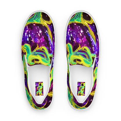 Men's Slip-On Canvas Shoes - Galactic Web