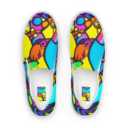 Women's Slip-On Canvas Shoes - Kaleidoscopic Flow