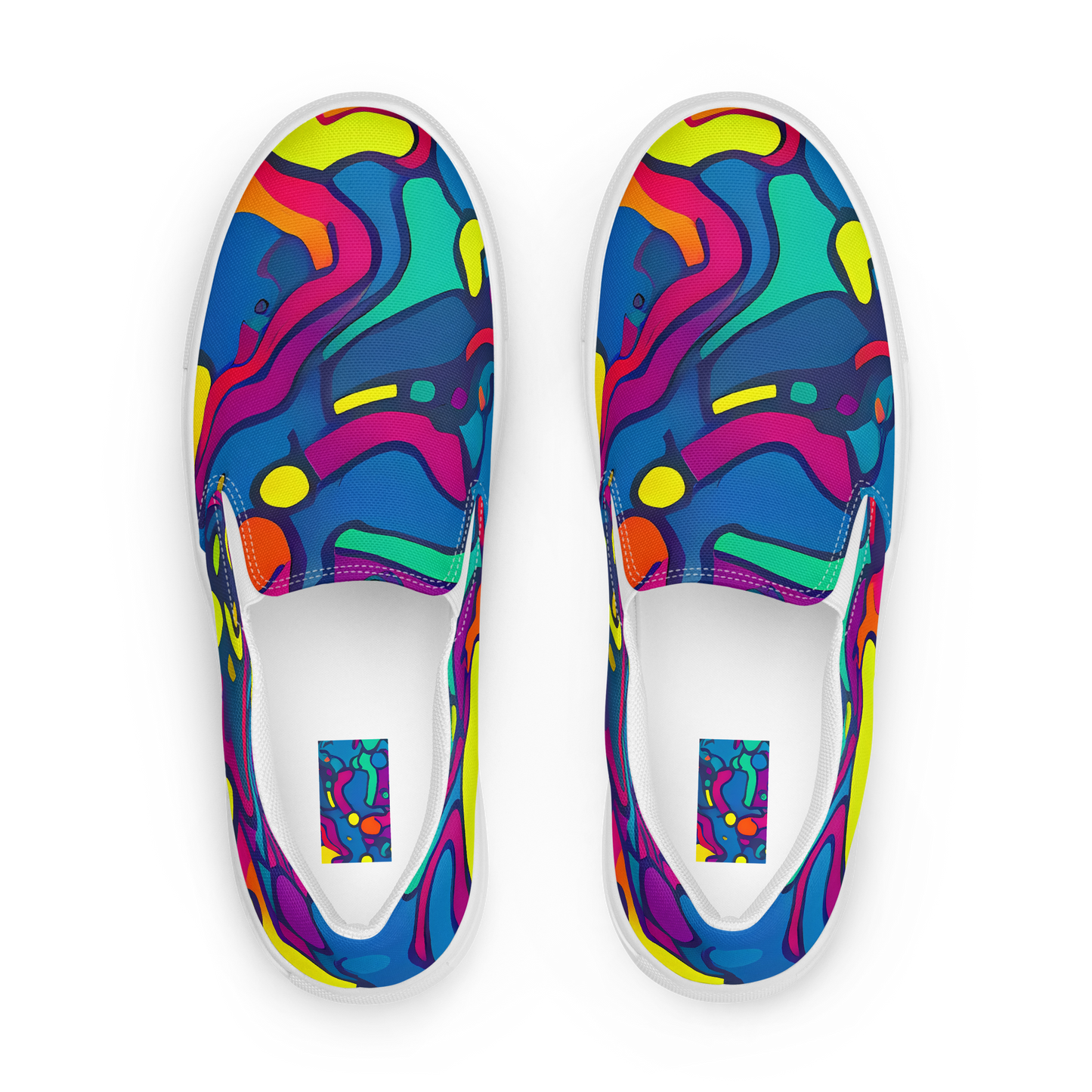 Women's Slip-On Canvas Shoes - Colorful Chaos