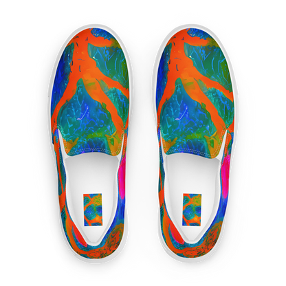 Women's Slip-On Canvas Shoes - Vibrant Mosaic