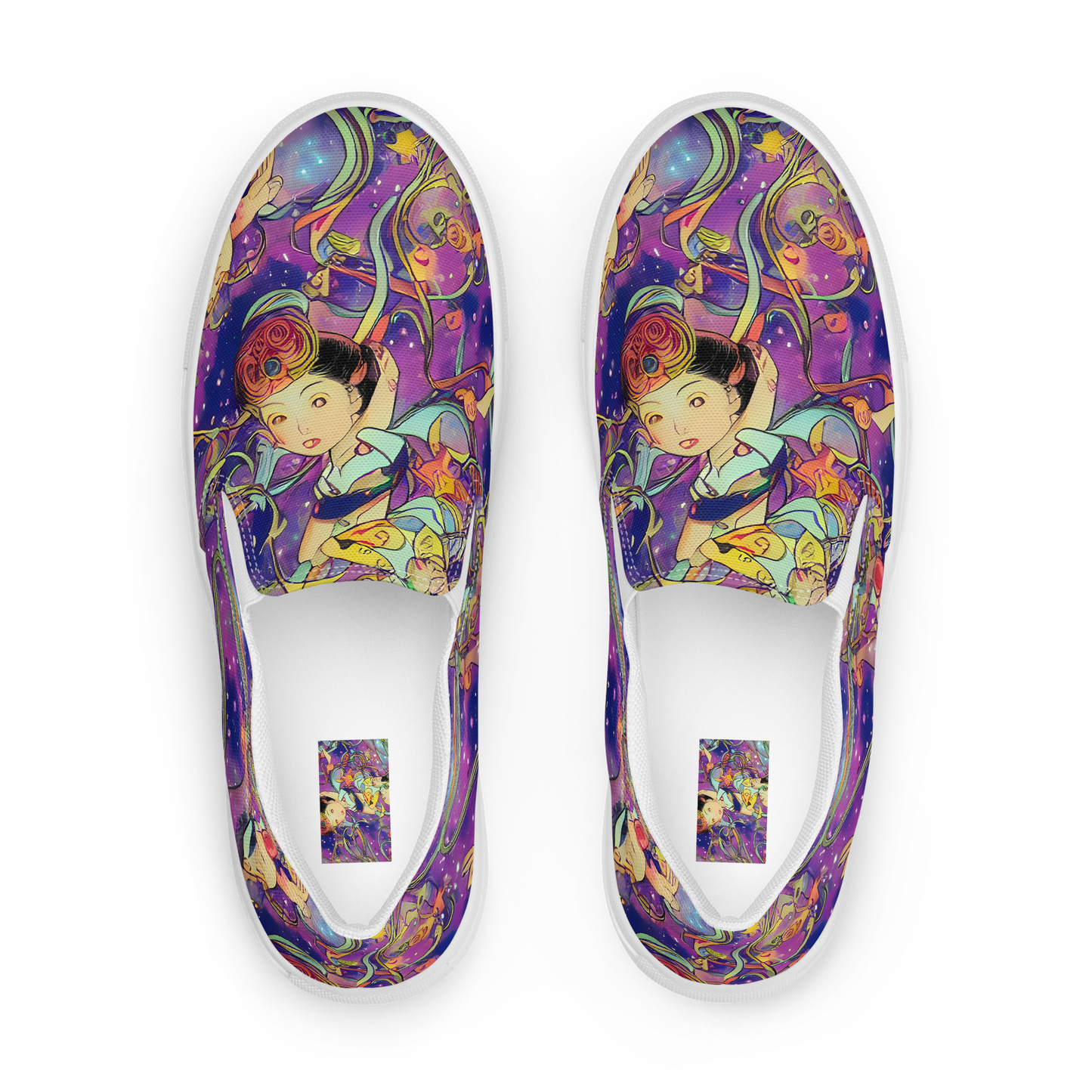 Men's Slip-On Canvas Shoes - Spiral of Stardust