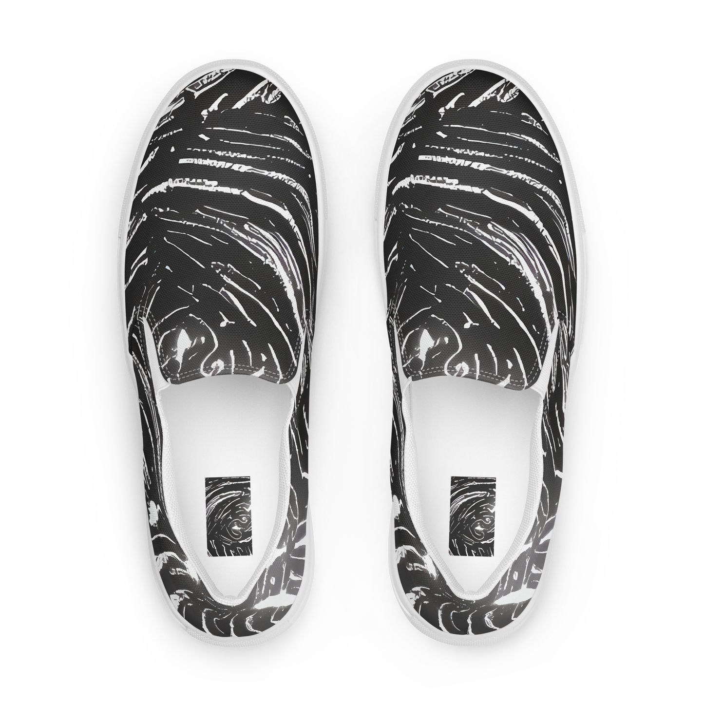 Men's Slip-On Canvas Shoes - Silver Swirl