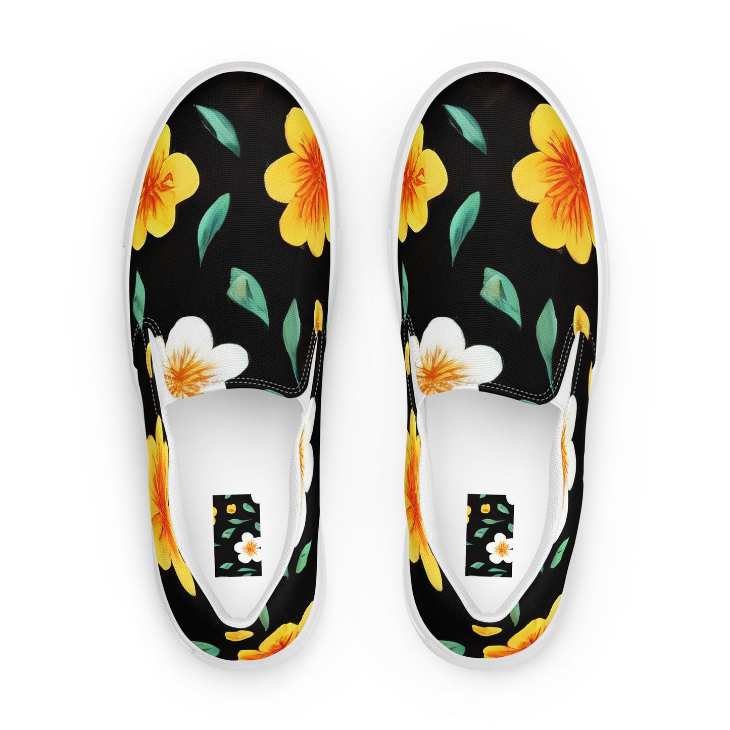 Men's Slip-On Canvas Shoes - Sunlit Blossoms