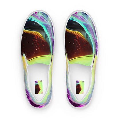 Men's Slip-On Canvas Shoes - Etherial Eruption