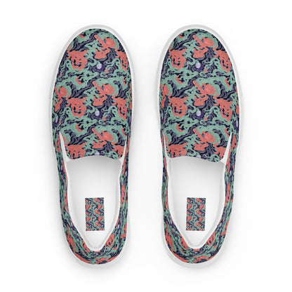 Women's Slip-On Canvas Shoes - Cosmic Coral