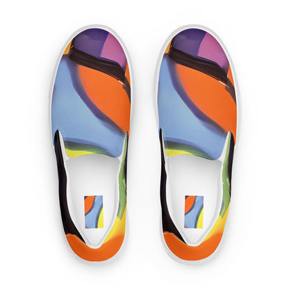 Men's Slip-On Canvas Shoes - Neon Symphony