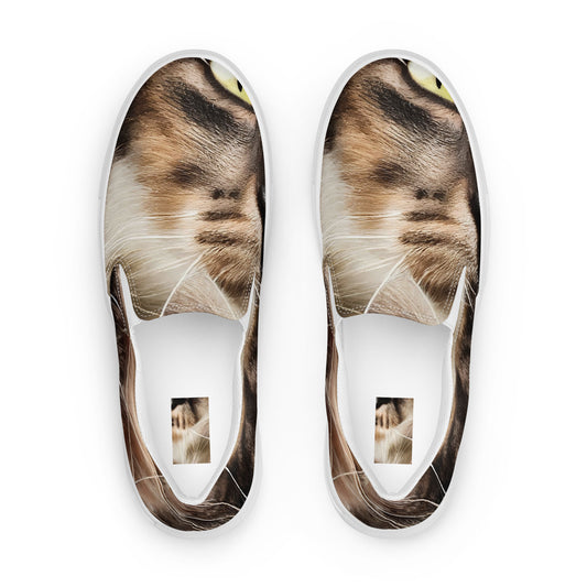 Women's Slip-On Canvas Shoes - Feline Reverie