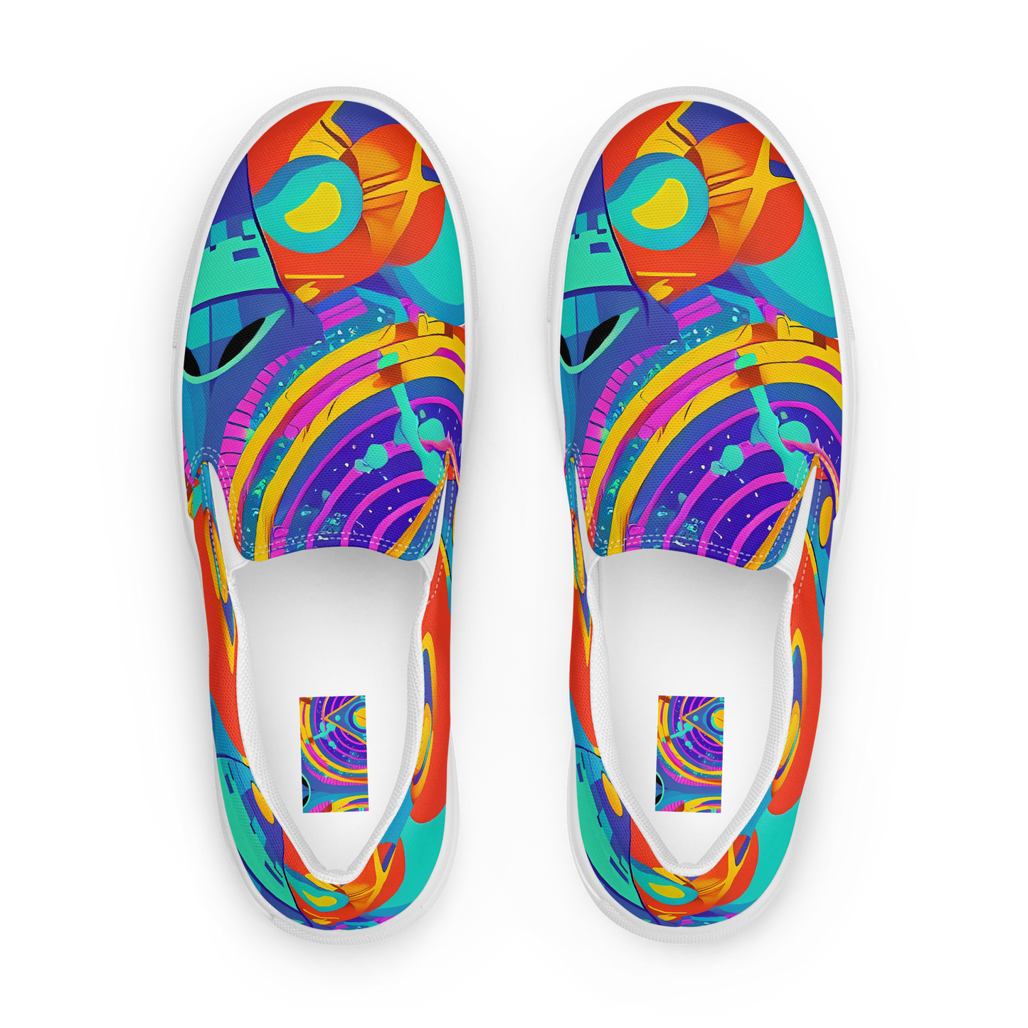 Men's Slip-On Canvas Shoes - Blast of Color