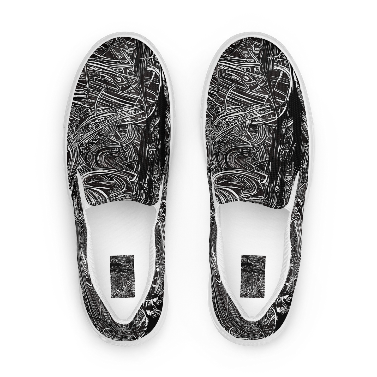 Men's Slip-On Canvas Shoes - Mesmeric Tangles