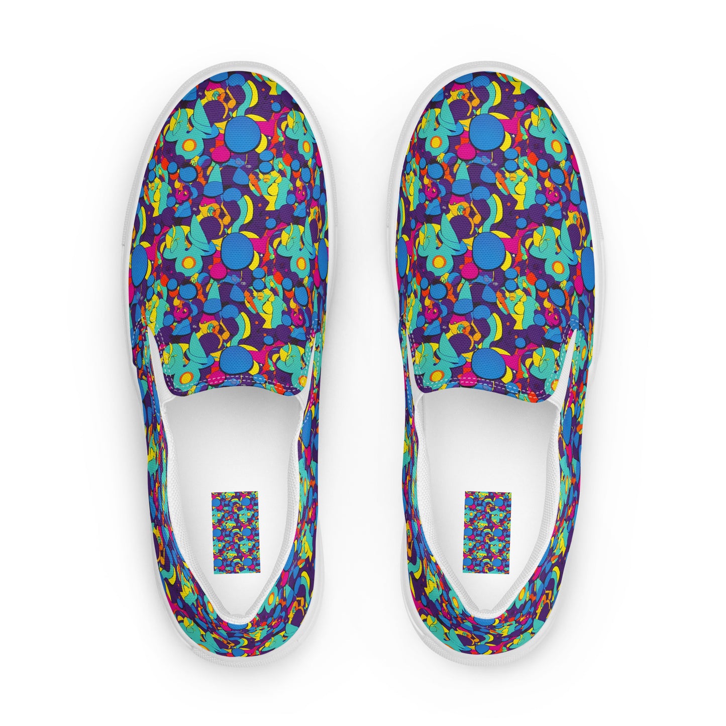 Women's Slip-On Canvas Shoes - Psychedelic Harmony