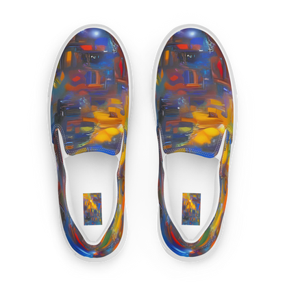 Men's Slip-On Canvas Shoes - Abstract Conflux