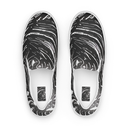 Women's Slip-On Canvas Shoes - Silver Swirl