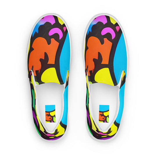 Men's Slip-On Canvas Shoes - Kaleidoscope Garden