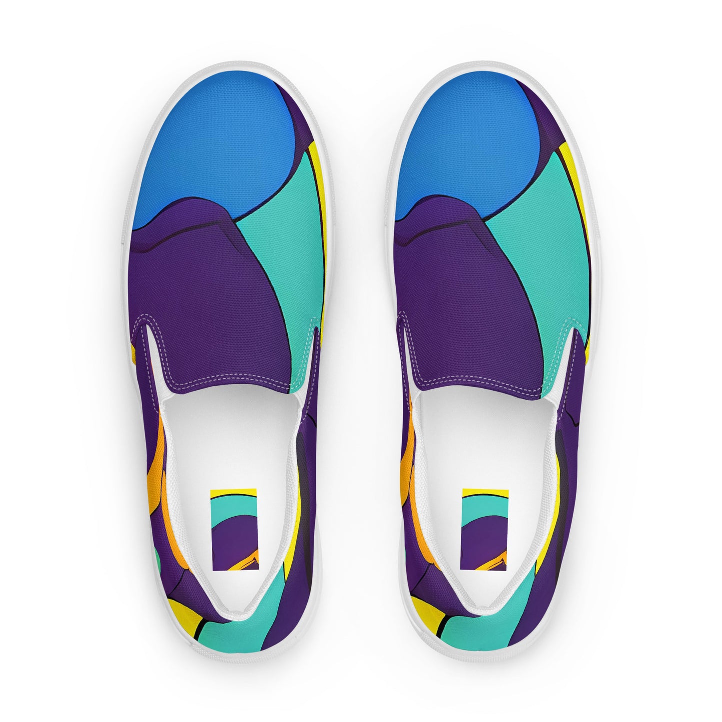 Men's Slip-On Canvas Shoes - Psychedelic Harmony