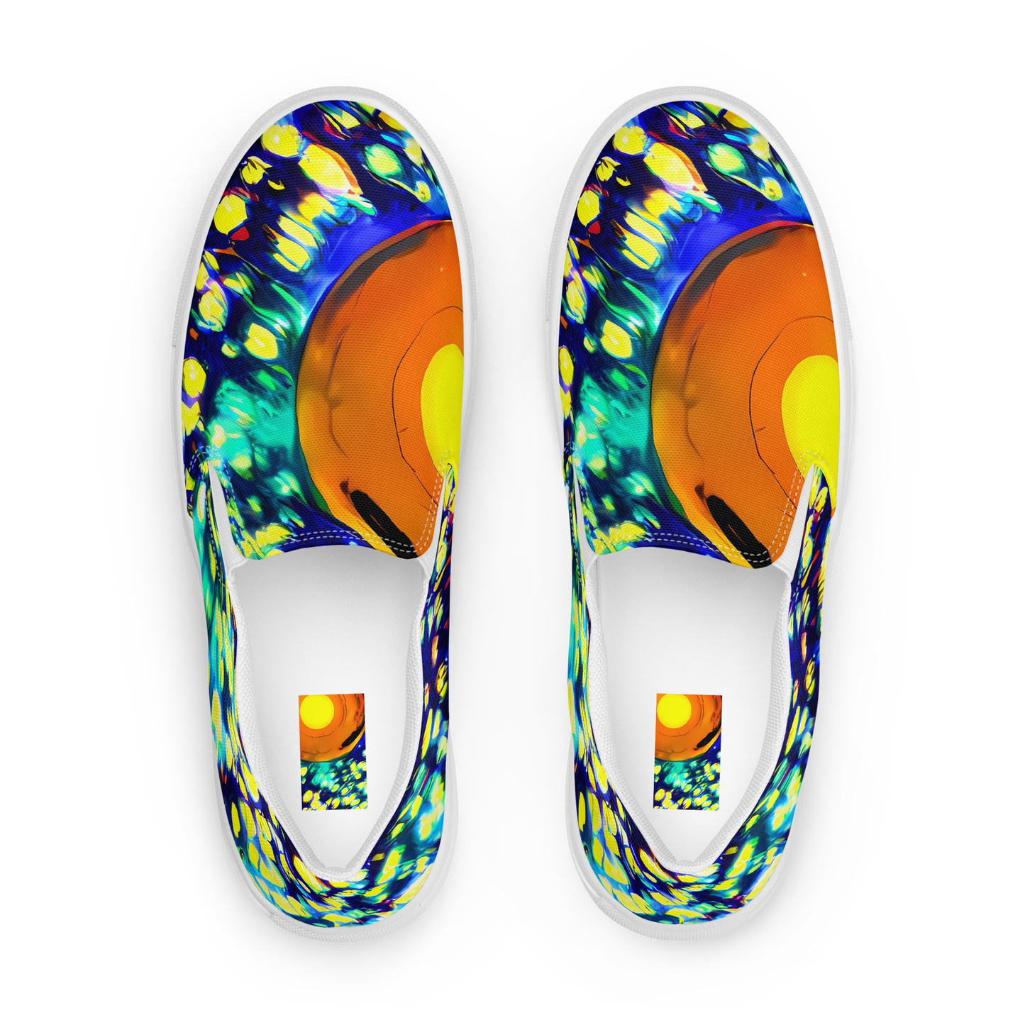 Men's Slip-On Canvas Shoes - Illuminated Whirl