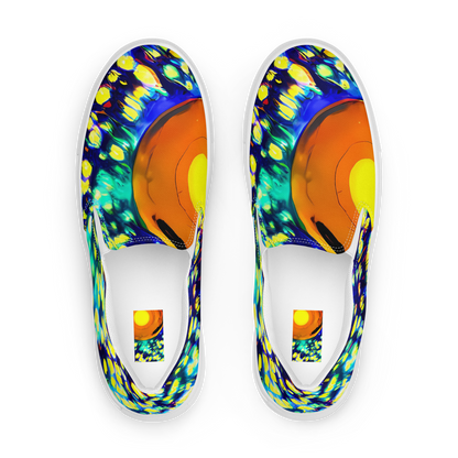 Men's Slip-On Canvas Shoes - Illuminated Whirl