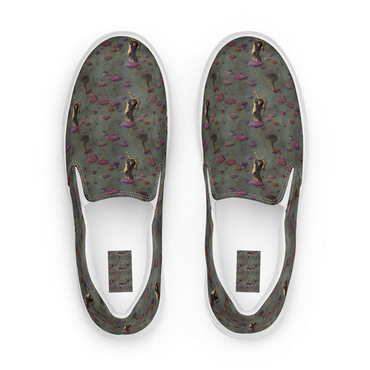 Women's Slip-On Canvas Shoes - Ethereal Bloom