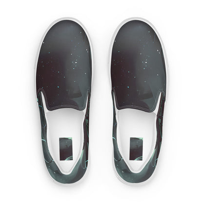 Men's Slip-On Canvas Shoes - Abyssal Whisper