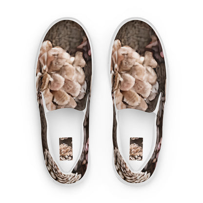 Men's Slip-On Canvas Shoes - Pine Cone Reverie