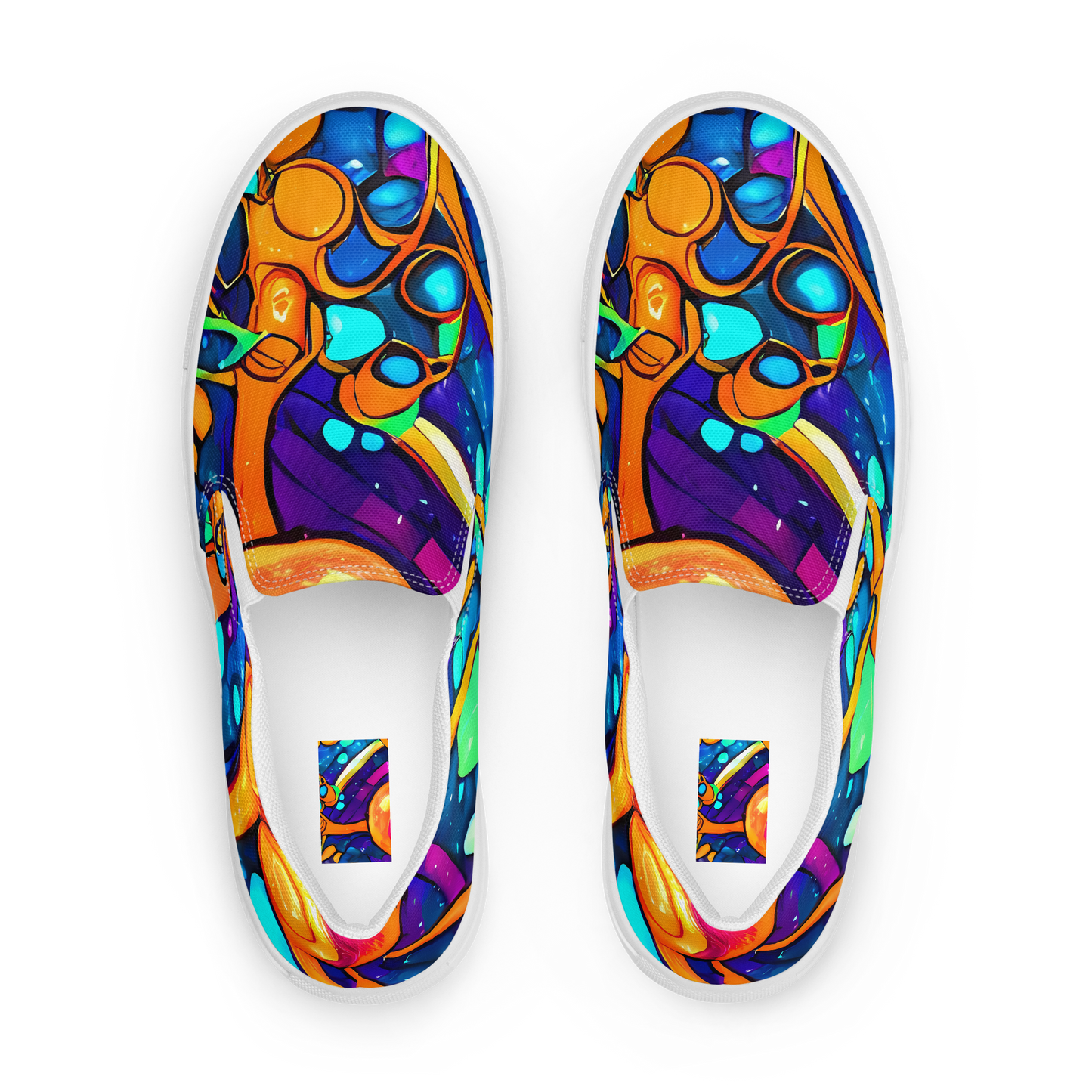 Men's Slip-On Canvas Shoes - Iridescent Nebula