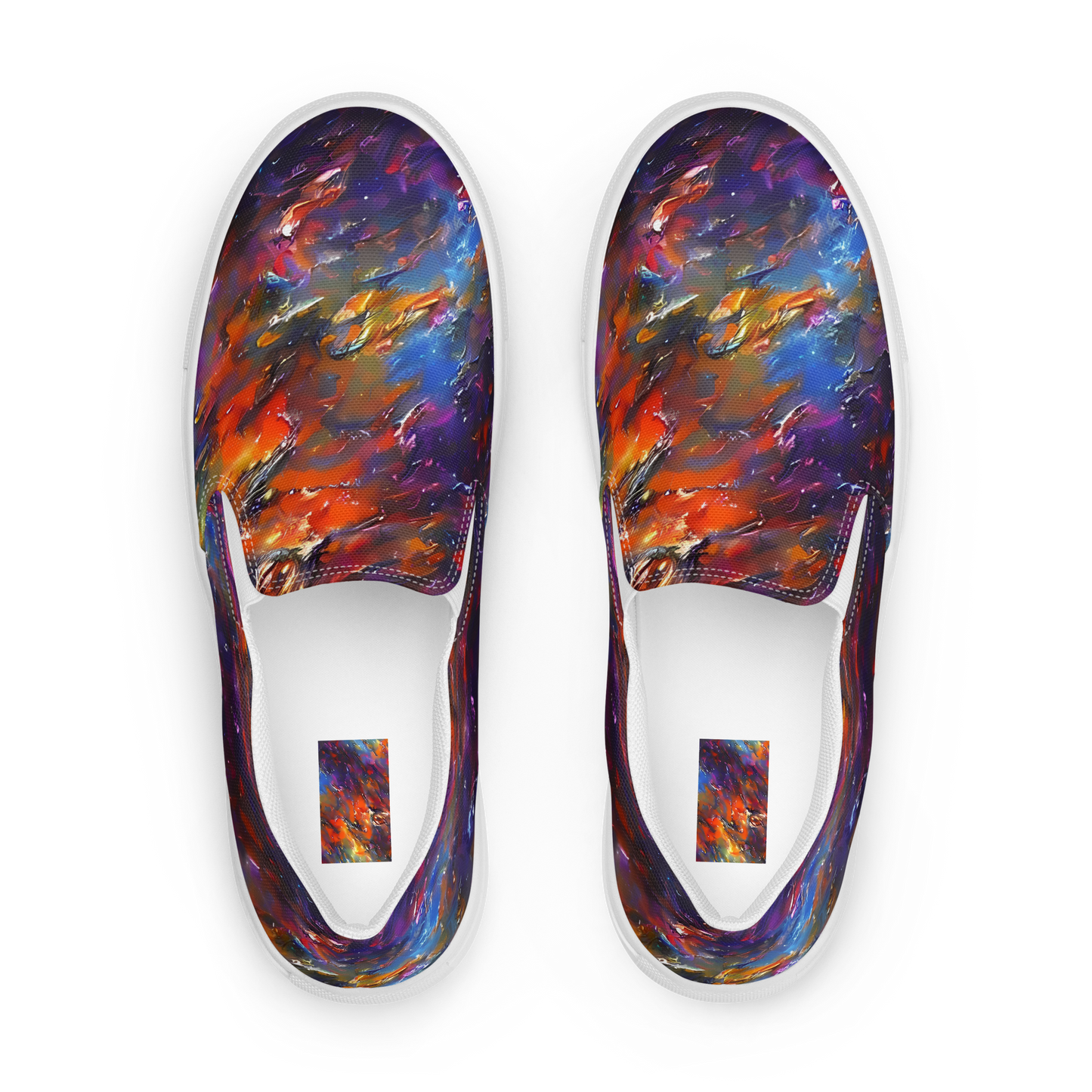 Women's Slip-On Canvas Shoes - Auroral Ripples