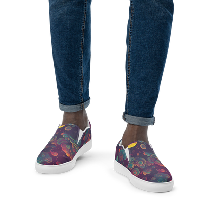 Men's Slip-On Canvas Shoes - Nebula Dreamscape