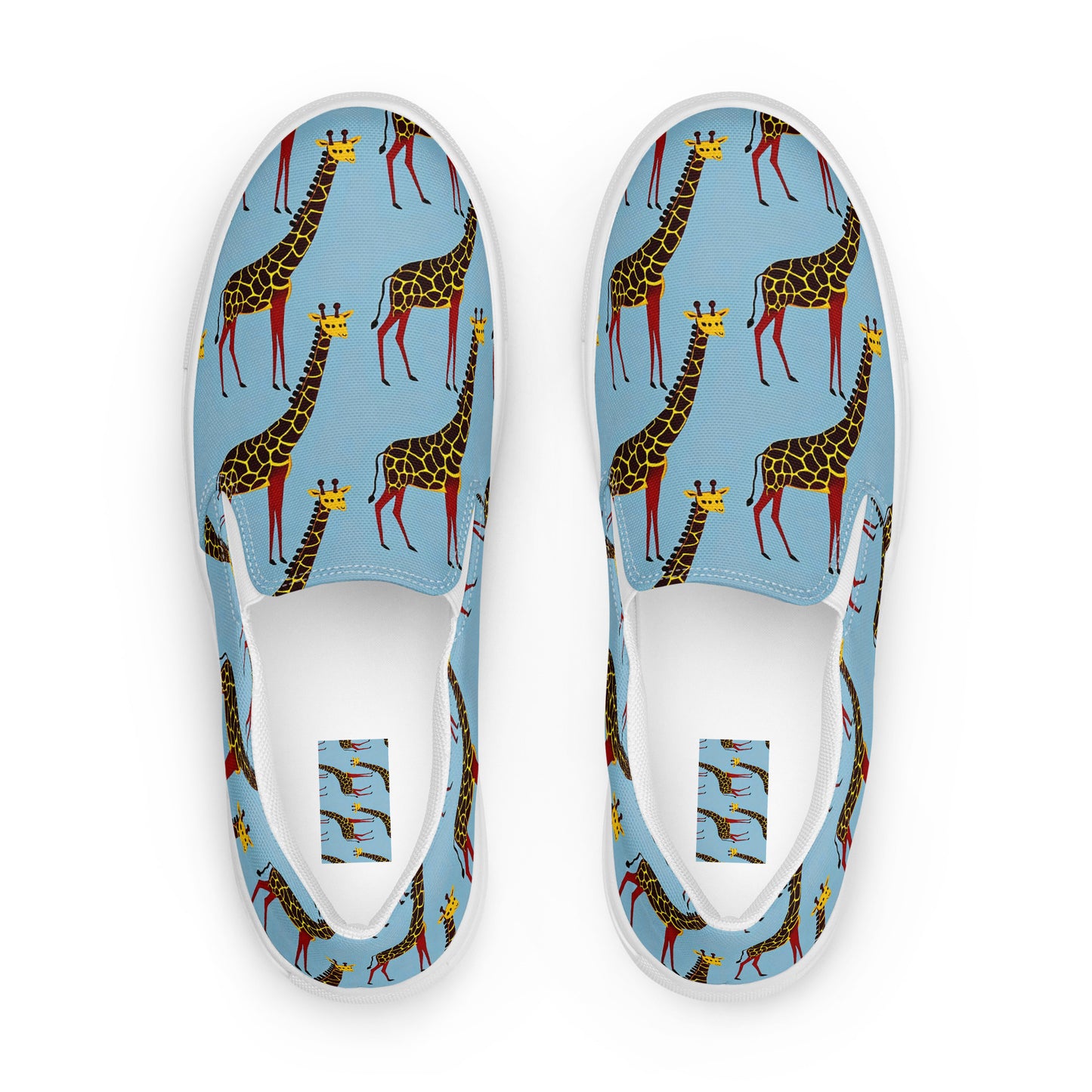 Men's Slip-On Canvas Shoes - Giraffe Groove