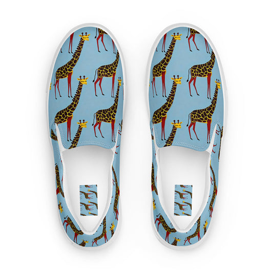 Men's Slip-On Canvas Shoes - Giraffe Groove