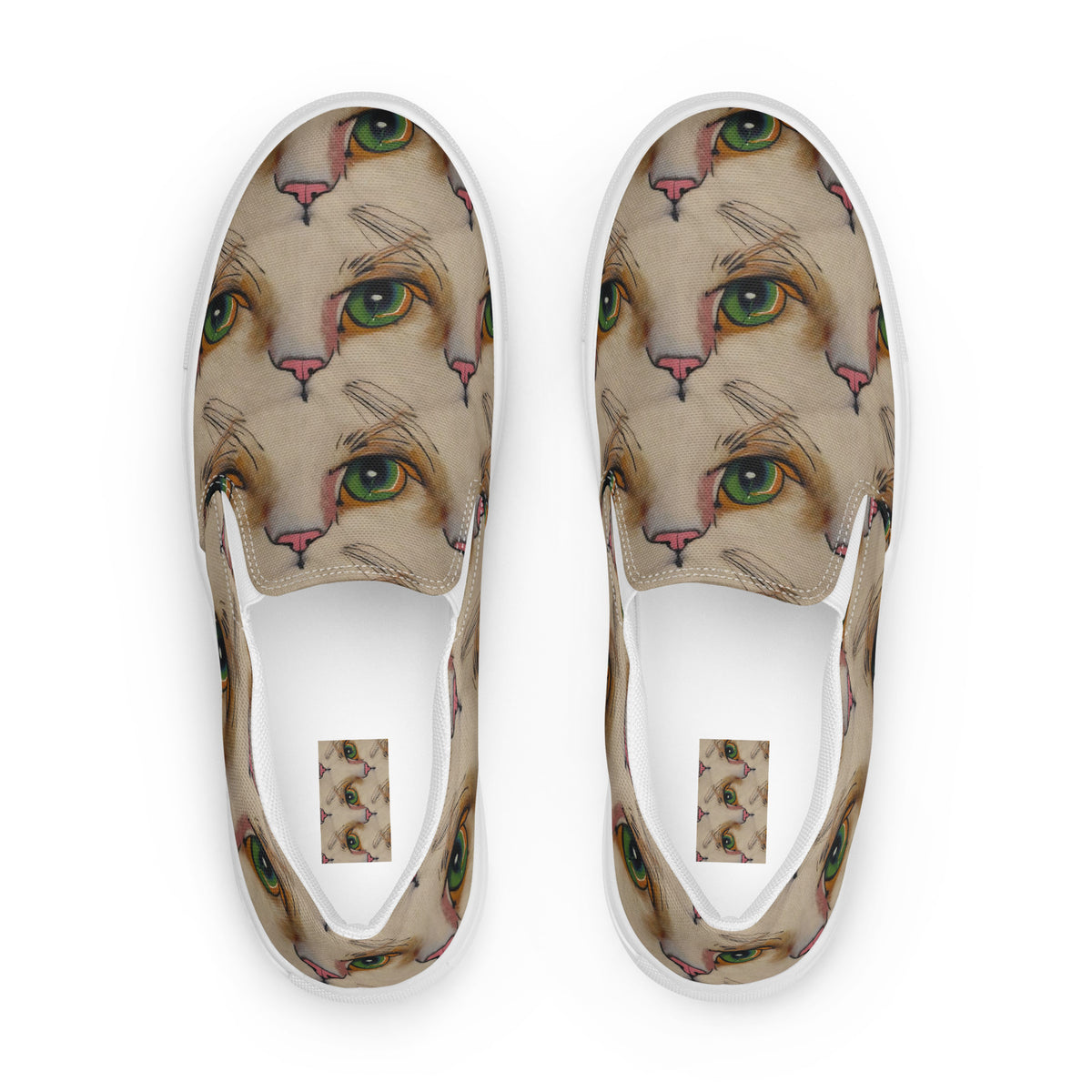 Men's Slip-On Canvas Shoes - Emerald Gaze