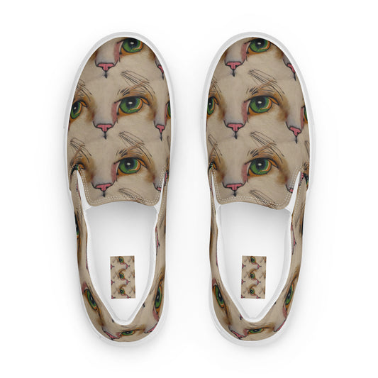 Men's Slip-On Canvas Shoes - Emerald Gaze