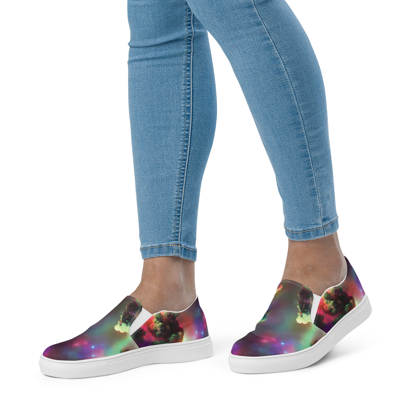 Women's Slip-On Canvas Shoes - Nebula Dreams