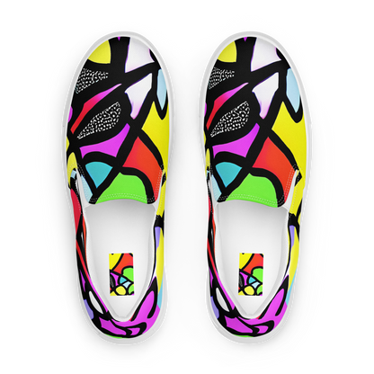 Men's Slip-On Canvas Shoes - Vivid Serenade