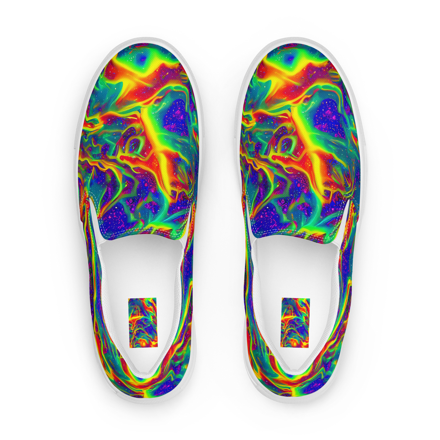 Men's Slip-On Canvas Shoes - Nebula Symphony