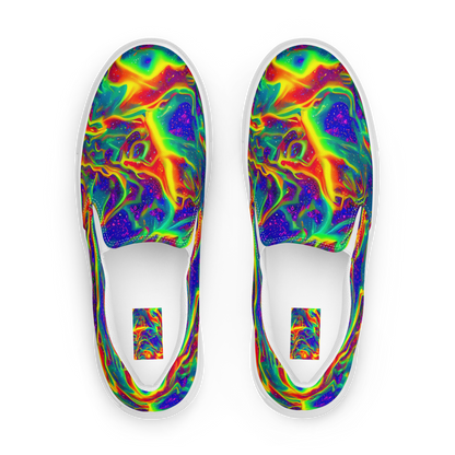 Men's Slip-On Canvas Shoes - Nebula Symphony
