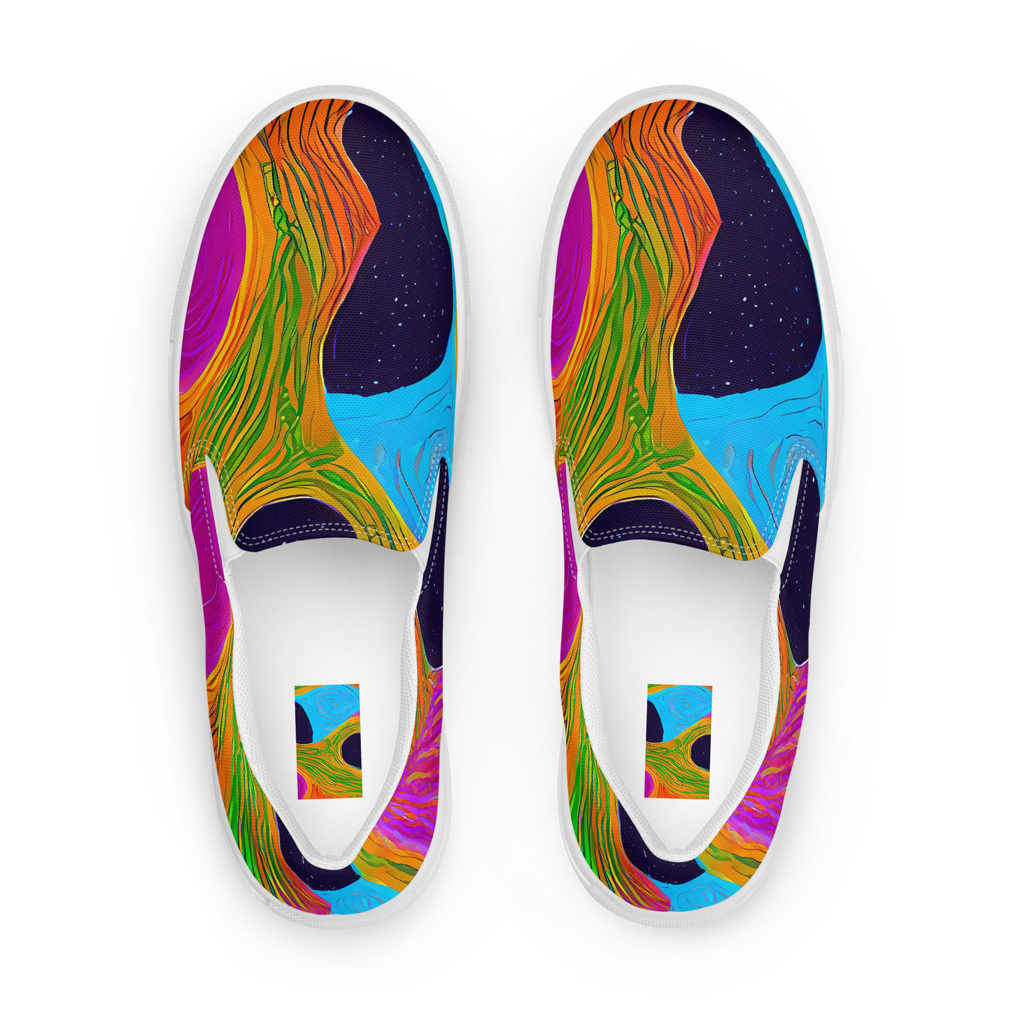 Men's Slip-On Canvas Shoes - Galactic Harmony