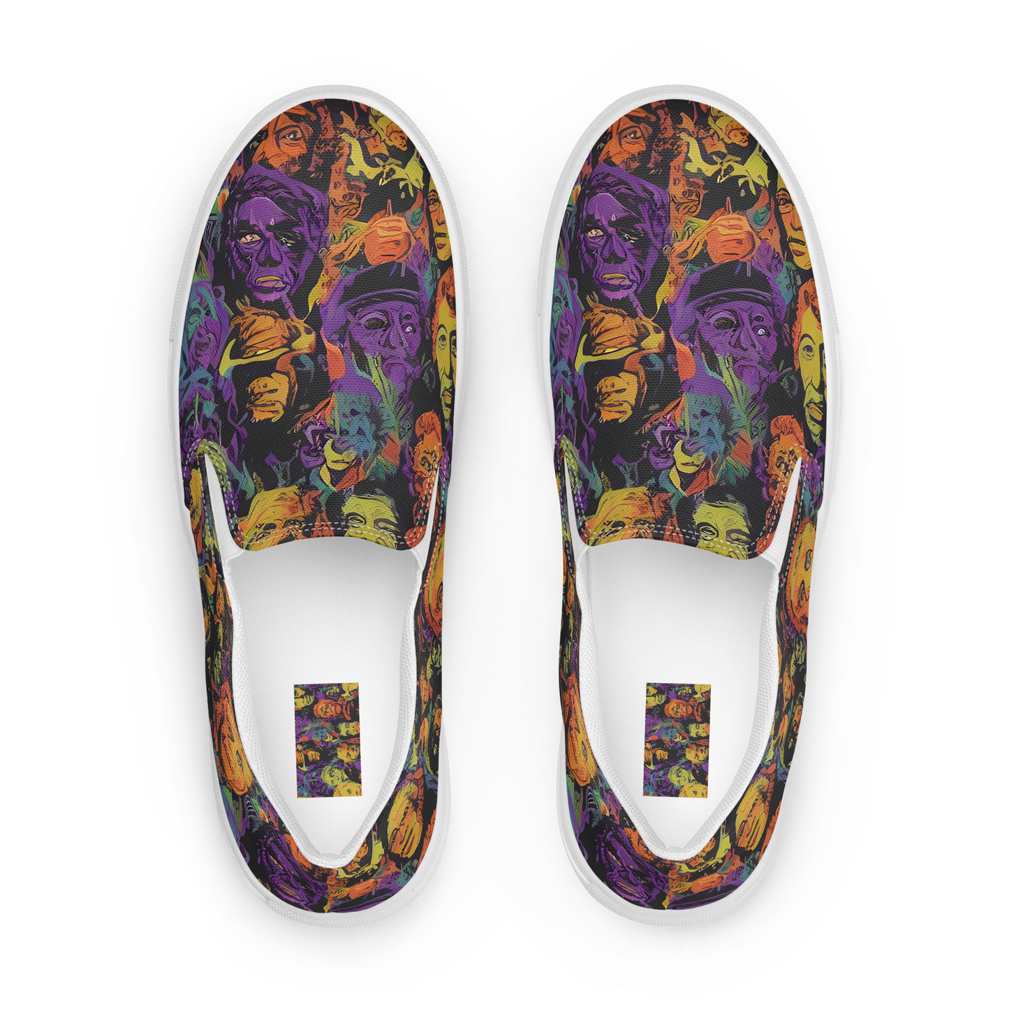 Men's Slip-On Canvas Shoes - Kaleidoscopic Spirits