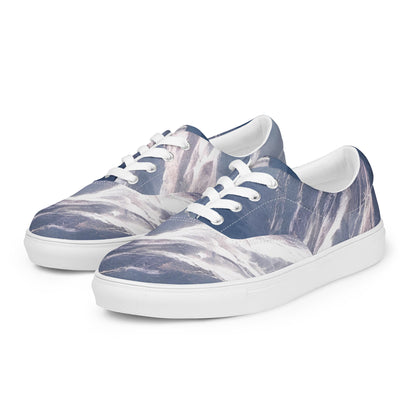 Women's Lace-Up Canvas Shoes - Frosted Zenith