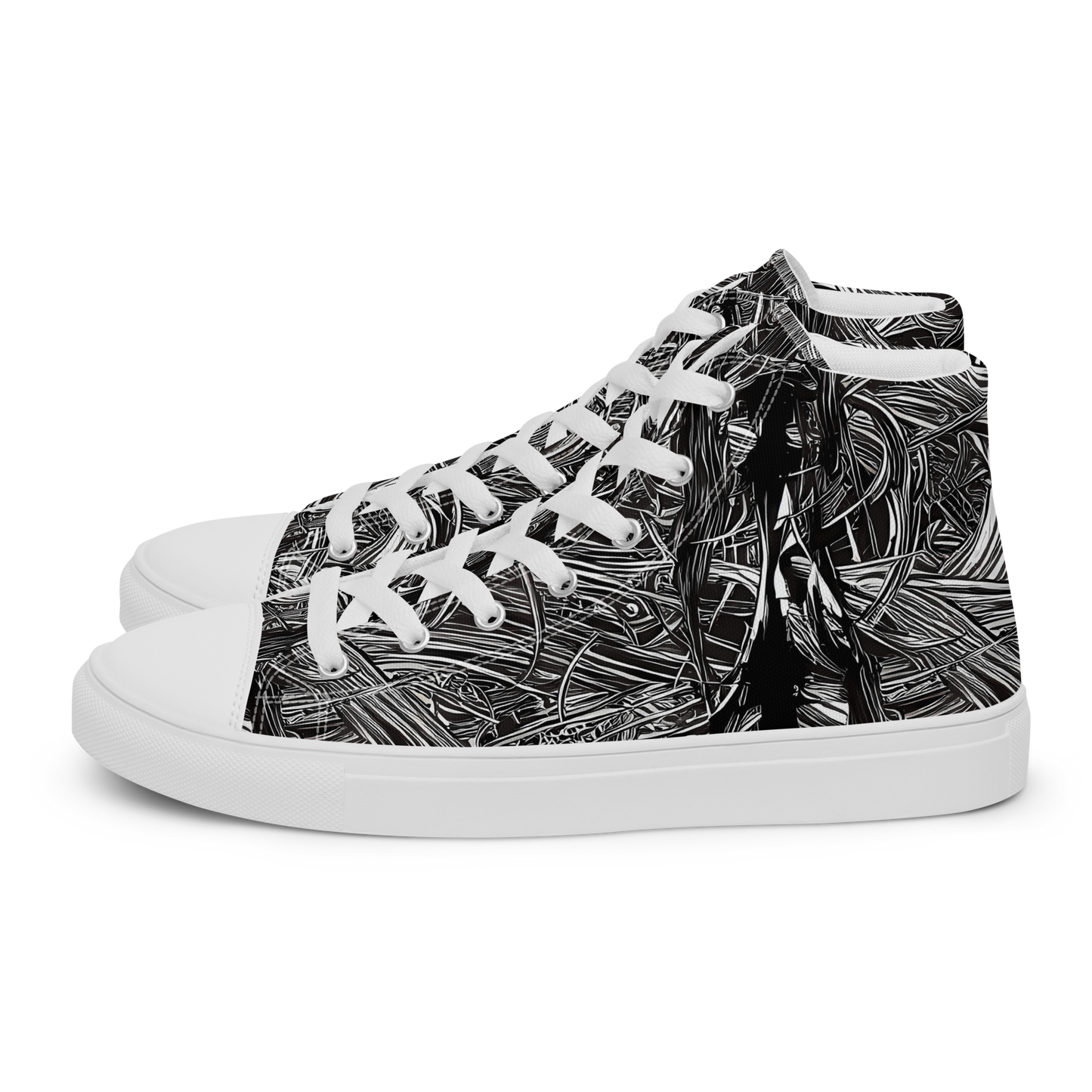 Men's High Top Canvas Shoes - Mesmeric Tangles