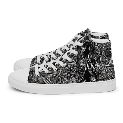 Men's High Top Canvas Shoes - Mesmeric Tangles
