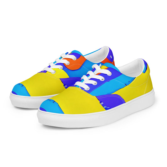 Women's Lace-Up Canvas Shoes - Elmyr's Enigma