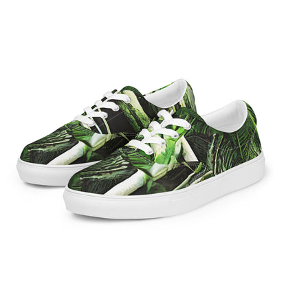 Women's Lace-Up Canvas Shoes - Emerald Canopy
