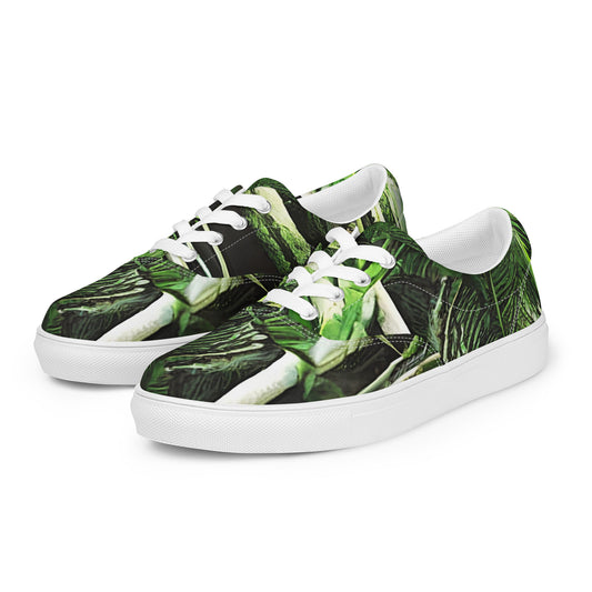 Women's Lace-Up Canvas Shoes - Emerald Canopy