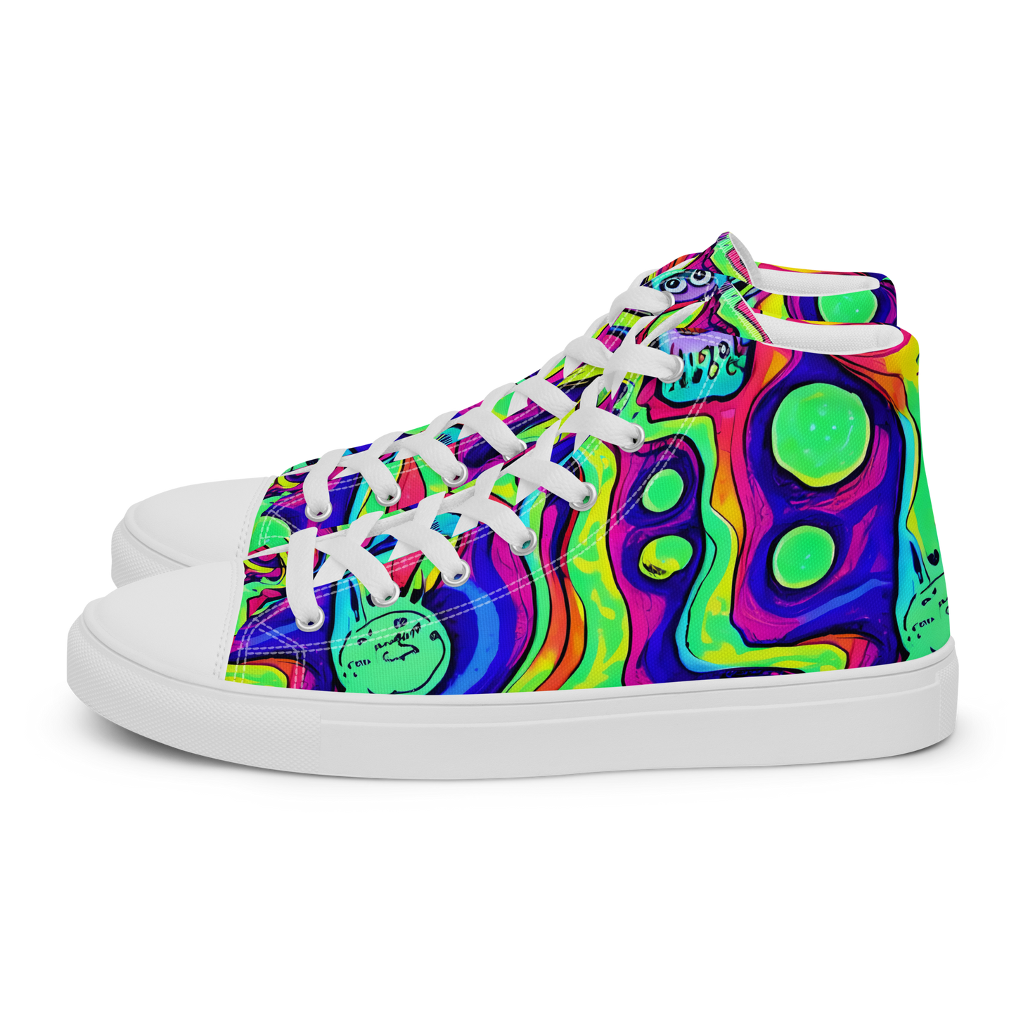 Men's High Top Canvas Shoes - Frizzled Spirits